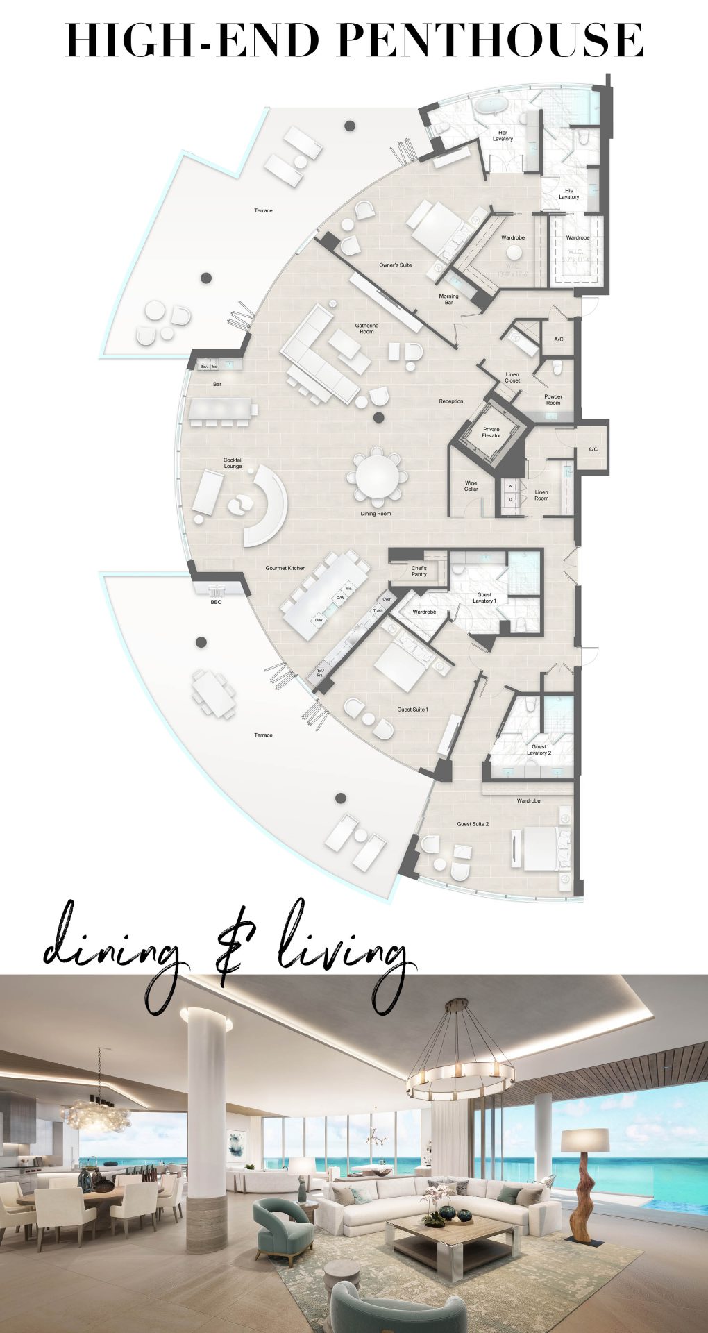 High end penthouse